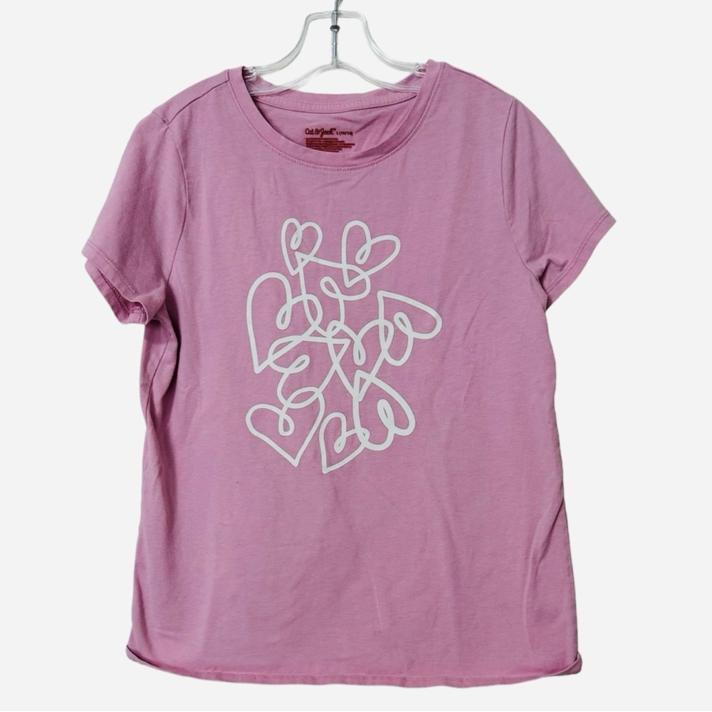 Cat & Jack Girls Size 10/12 Pink Short Sleeve Shirt